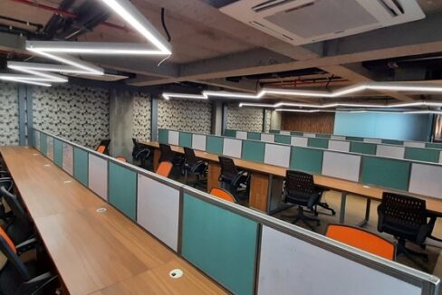 Premium commercial office space for rent in Greater Kailash, South Delhi – modern building with glass façade and signage space